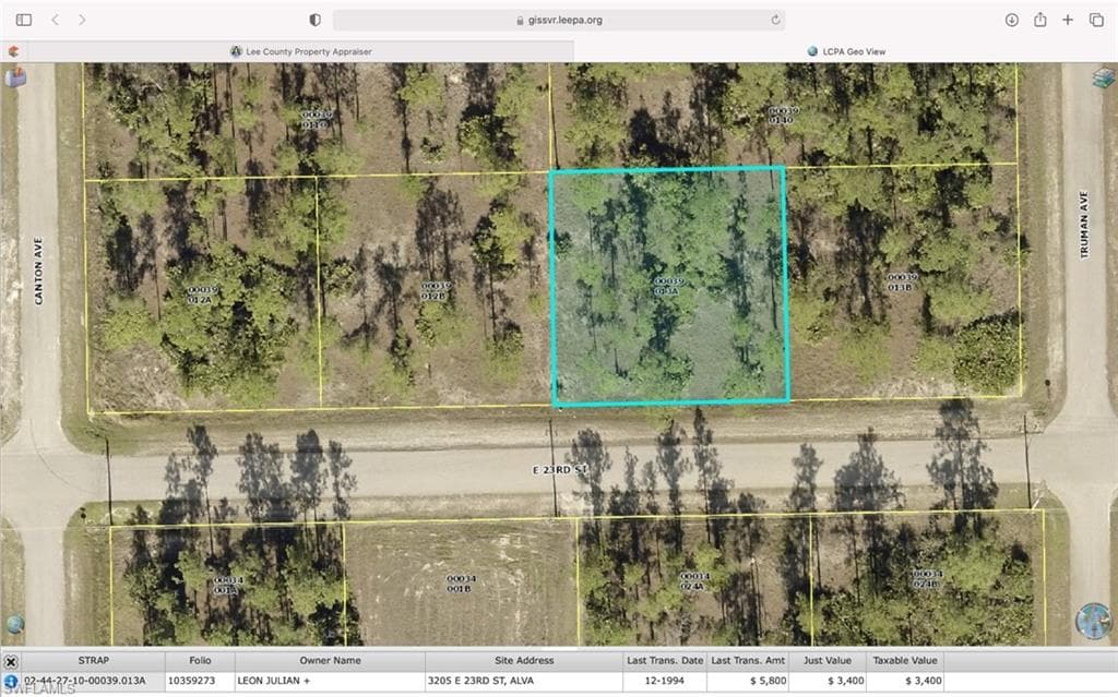 3205 23rd ST ALVA, FL 33920