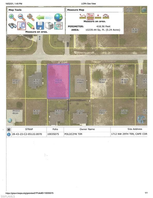 1712 NW 29th TER CAPE CORAL, FL 33993