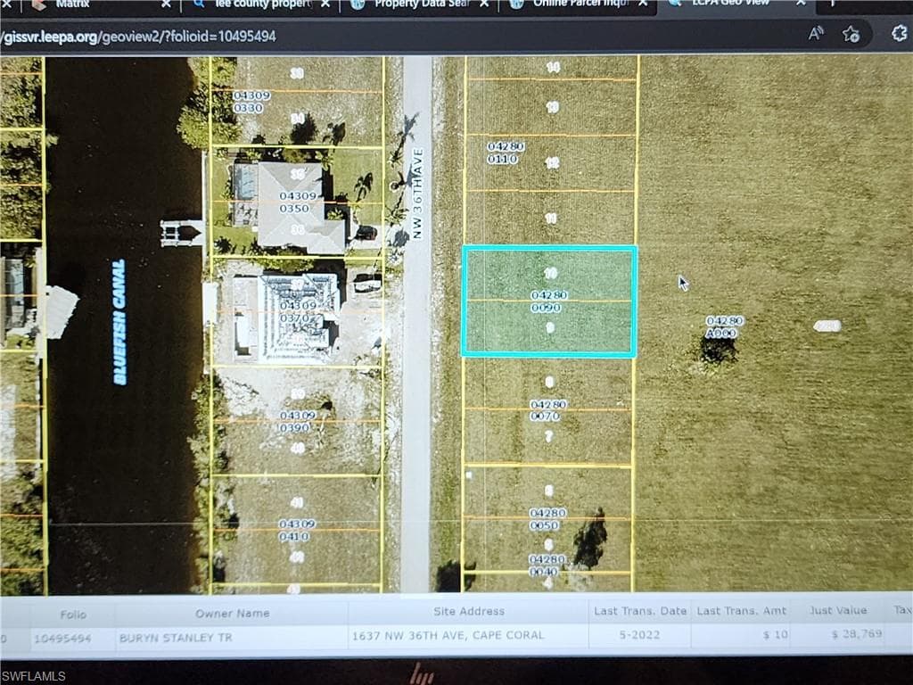 1637 NW 36th AVE CAPE CORAL, FL 33993