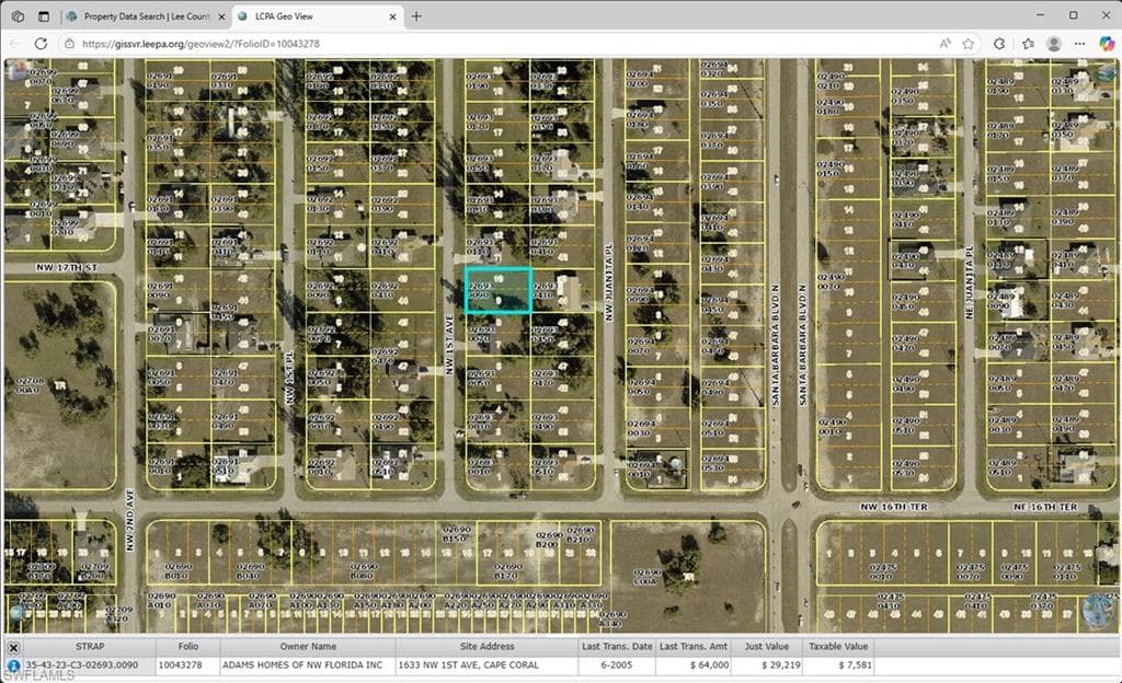 1633 NW 1st AVE CAPE CORAL, FL 33993